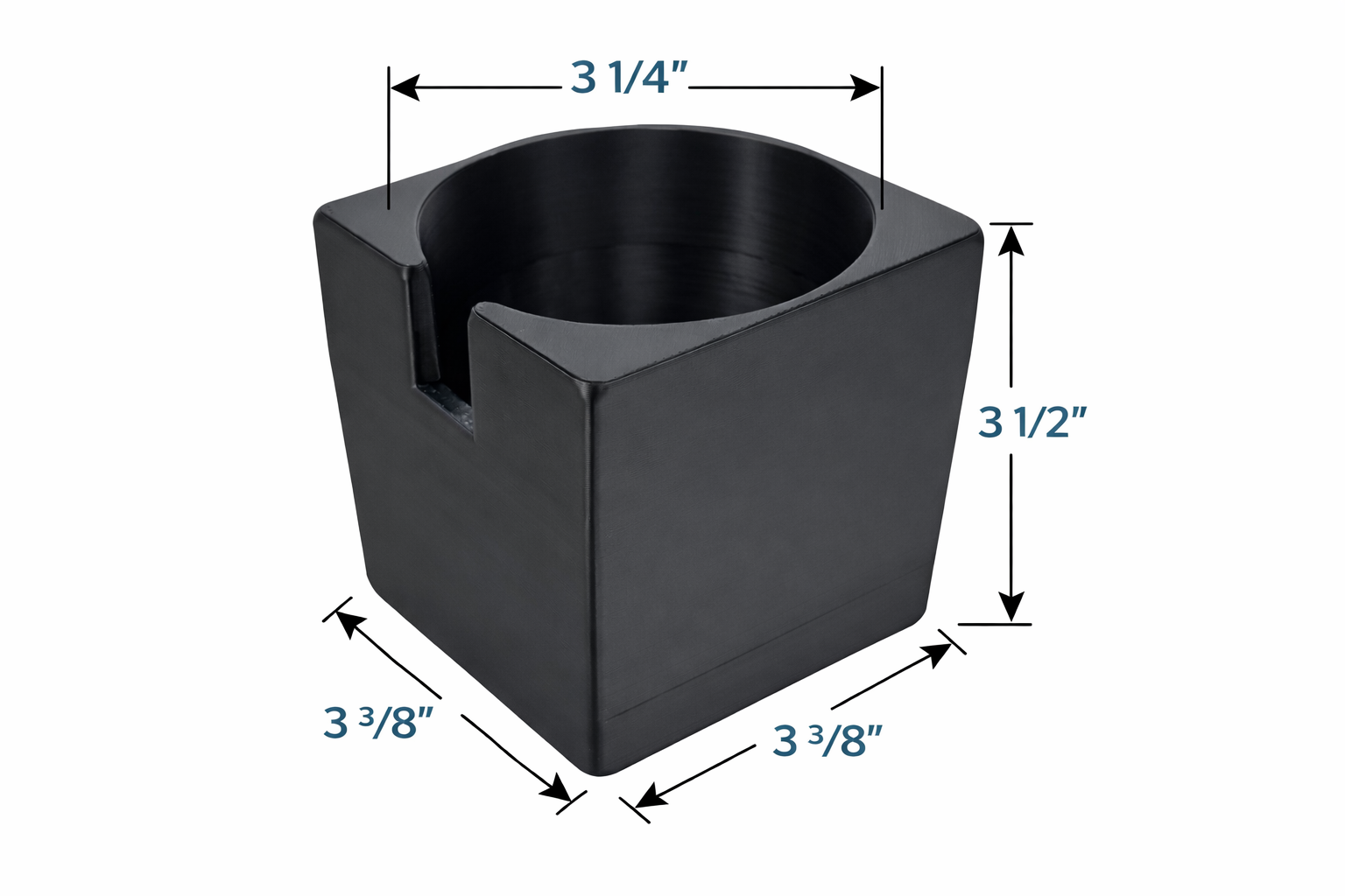 Square Center Console Cup Holder Insert for Work Trucks
